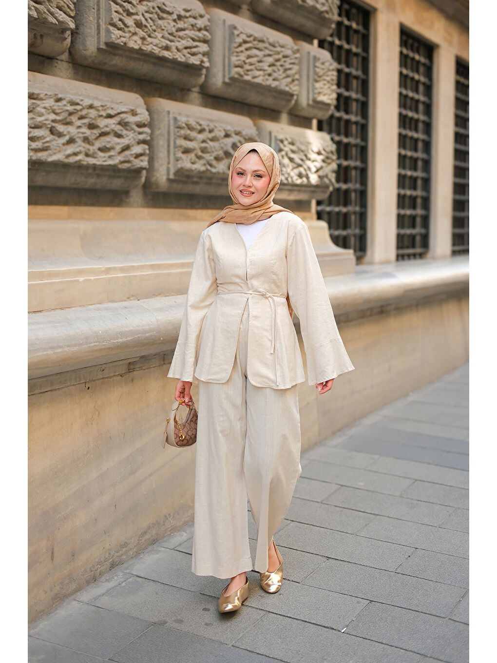 Ekru Kadın Bea Takım Krem-4