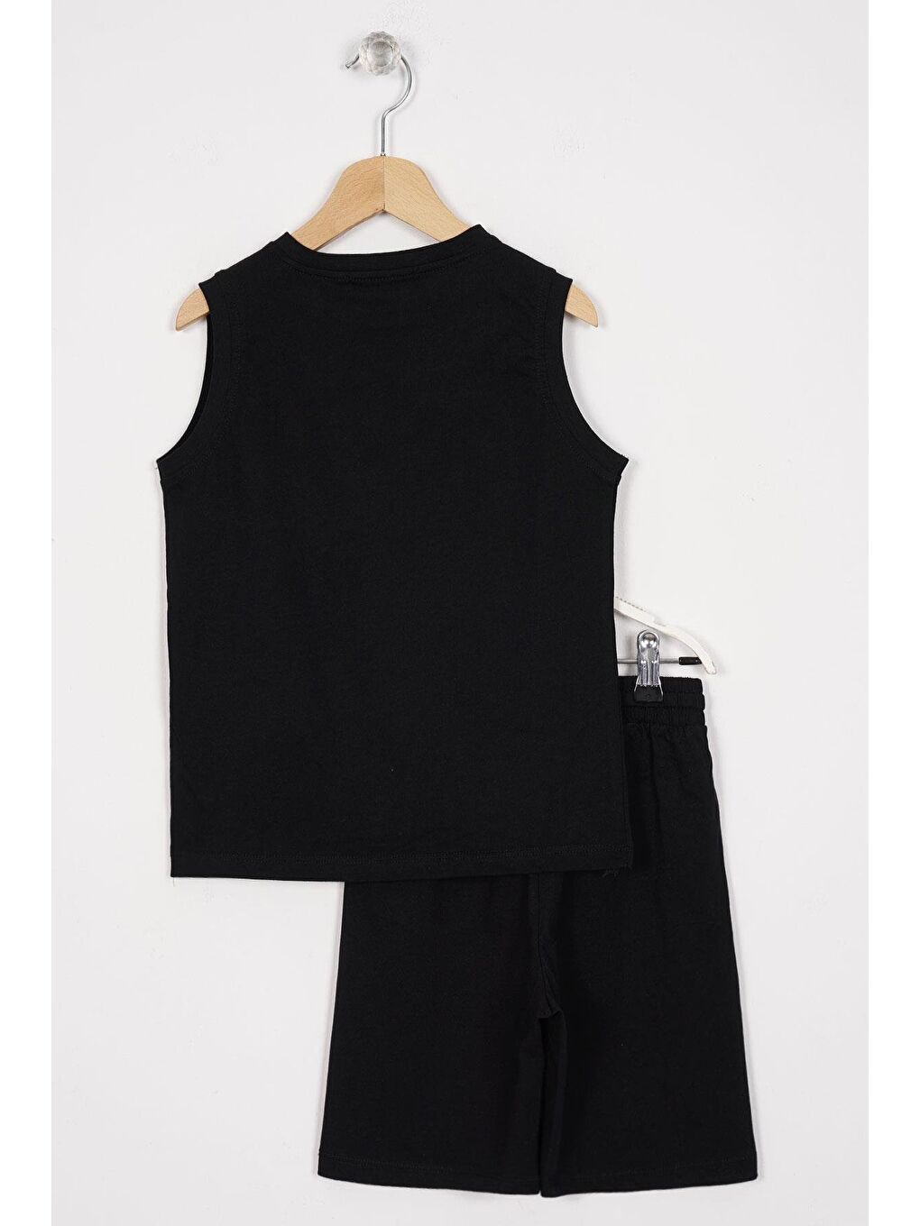 Siyah Sport Wear Armalı Erkek Çocuk Kaprili Takım-2