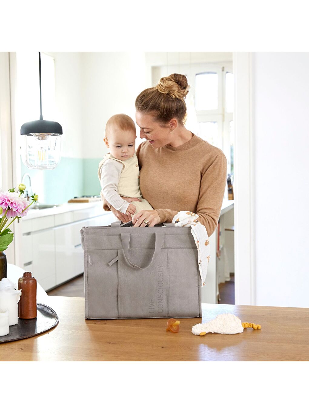 Tote Up Bebek Bakım Seyahat Çantası Taupe-9