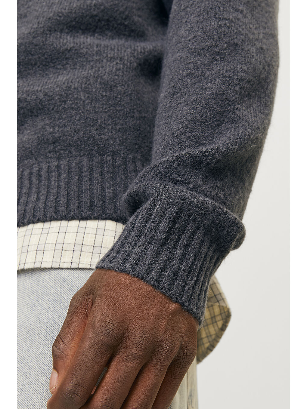Gri Originals Jorollie Yün Karışımlı Relaxed Fit Dik Yaka Kazak 12241817-4