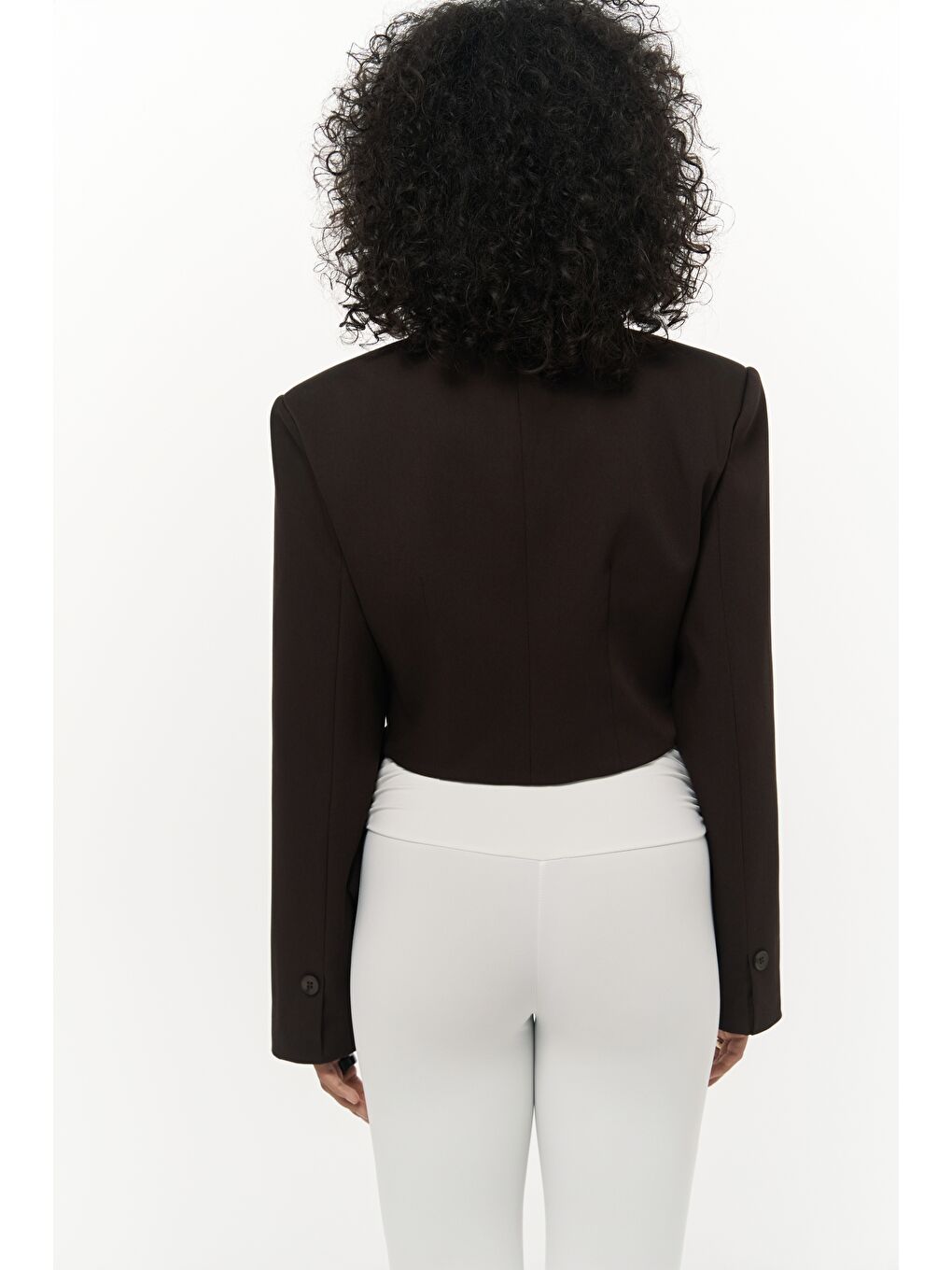 Kahverengi Norbury Üçgen Detay Kahve Blazer-4