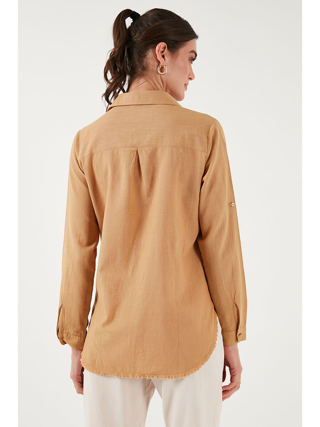 Sarı Pamuklu Regular Fit Cepli Gömlek Cf25S16992-6