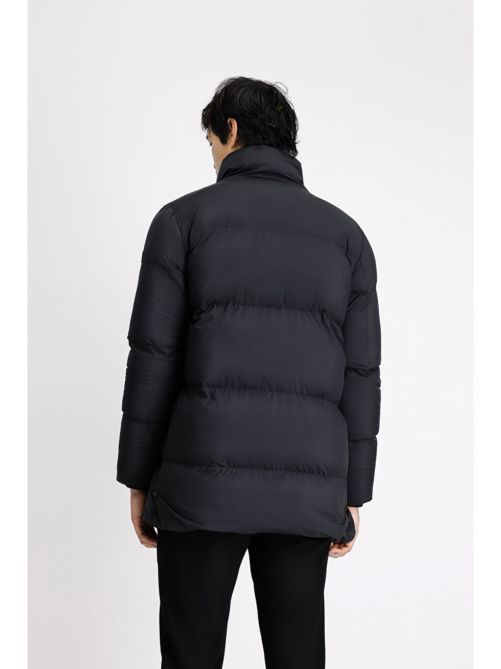 Siyah Spor Şişme Kaban-5