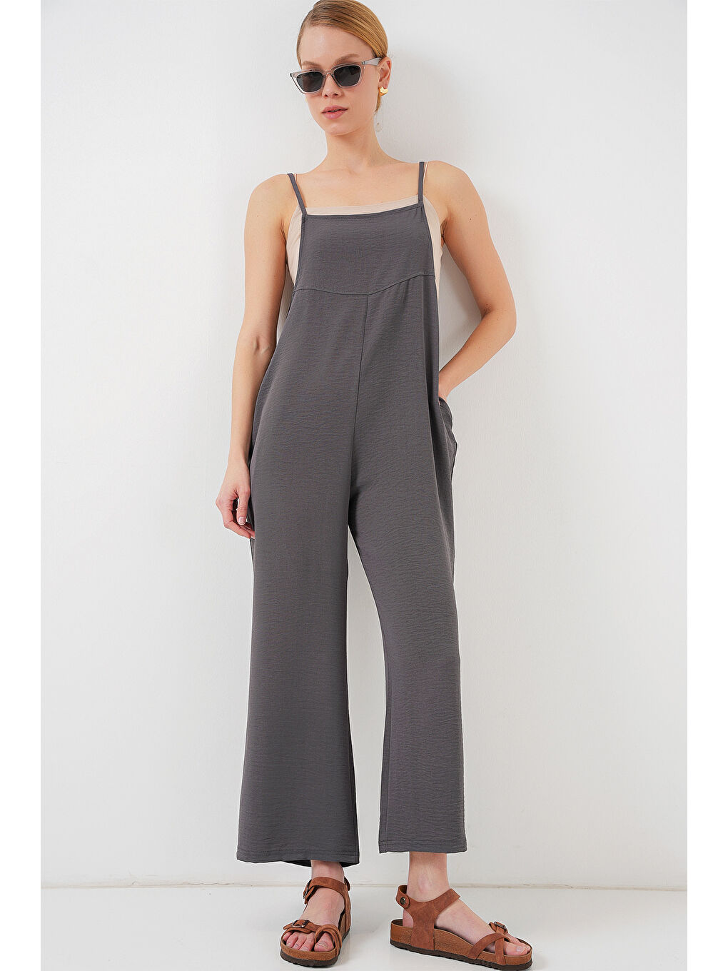 7019 Askılı Bahçivan Tulum - Antrasit-1