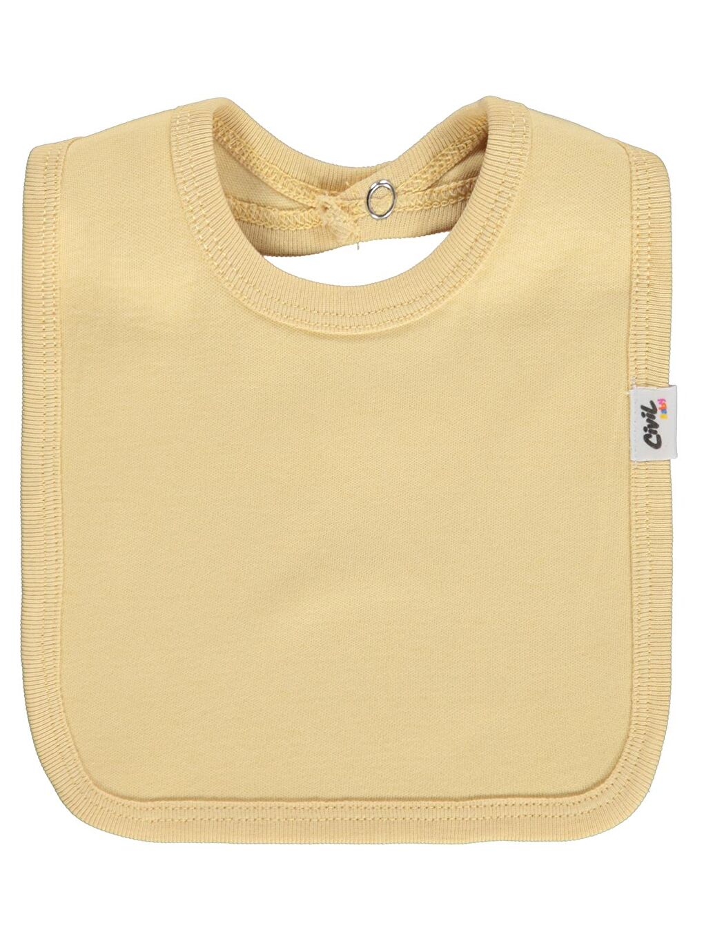 Baby Arkadan Çıtçıtlı Unisex Mama Önlük - Sarı Standart