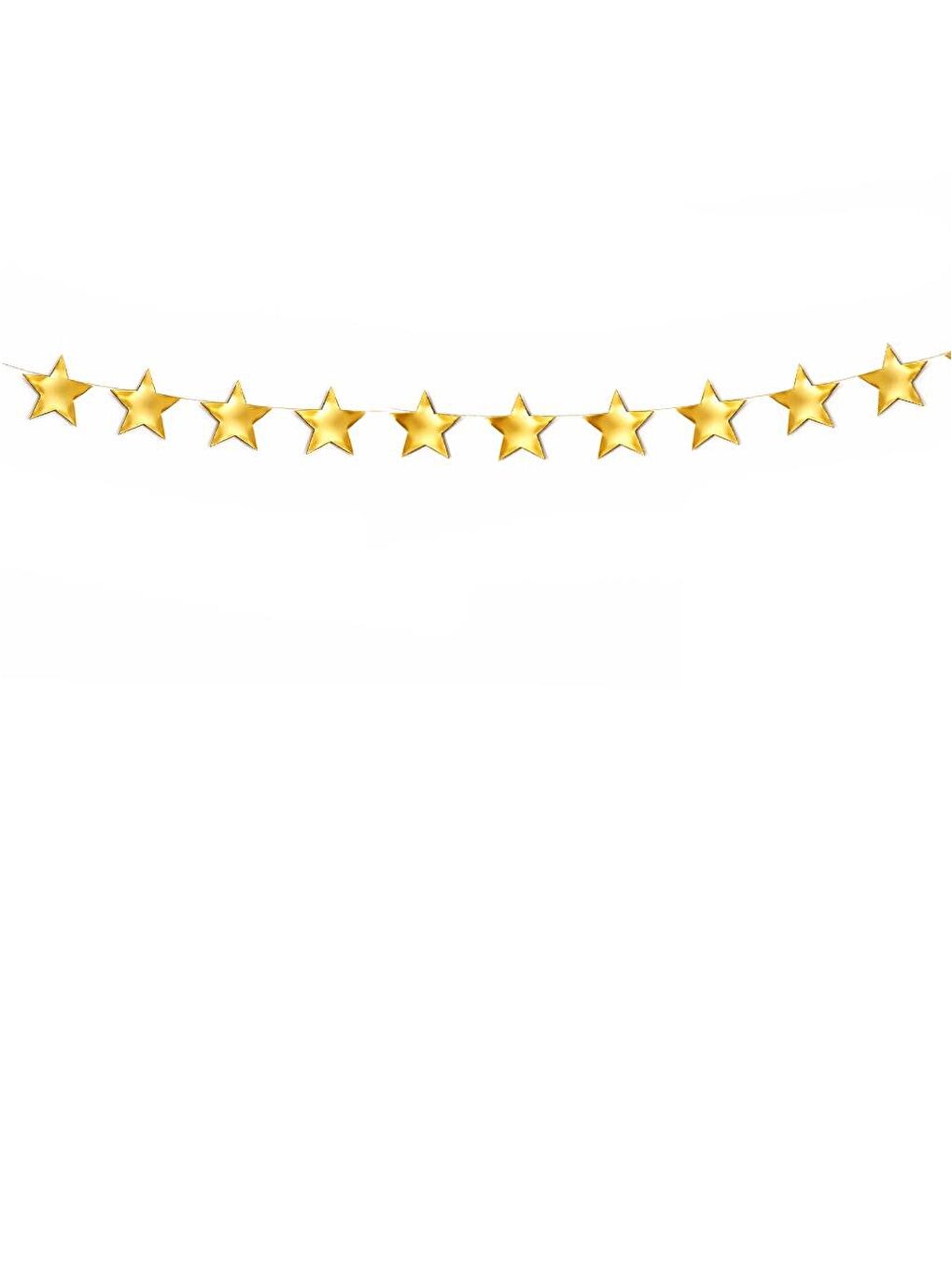 Sarı Hoşgeldin Ramazan Duvar Dekoru Yıldız Sarkı Süs Altın 5 m-2