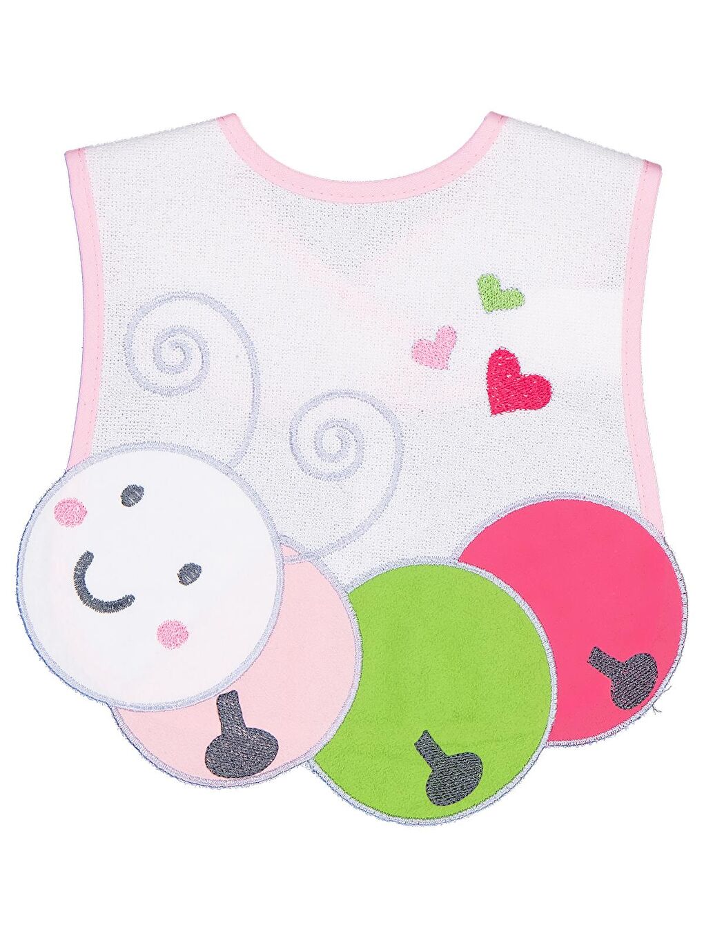 Baby Tırtıl Baskılı Mama Önlüğü - Ekru Standart