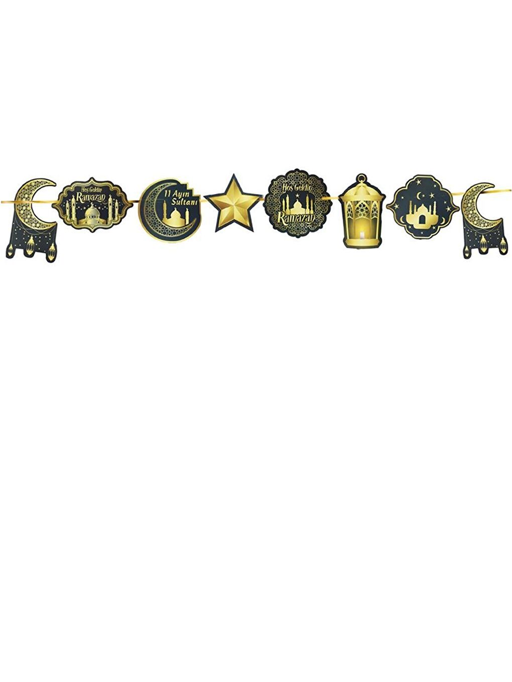 Ramazan Dekoratif Banner – Hoş Geldin Ramazan Süslemesi Yeşil Gold-2