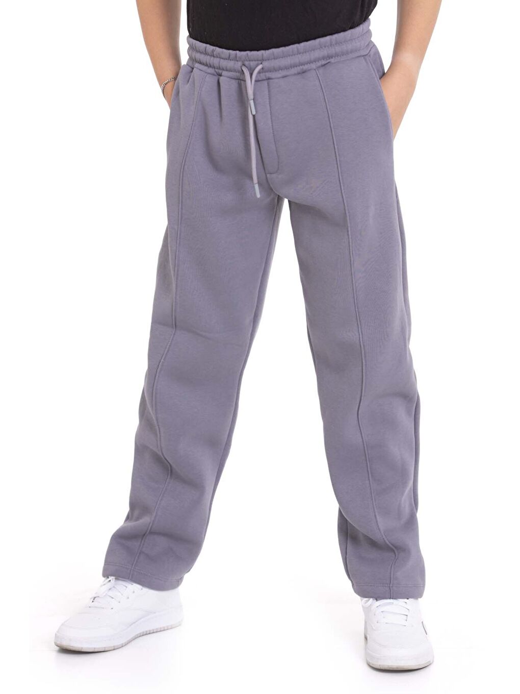 Gri Erkek Çocuk Çima Detaylı Şardonlu Eşofman Altı 21471