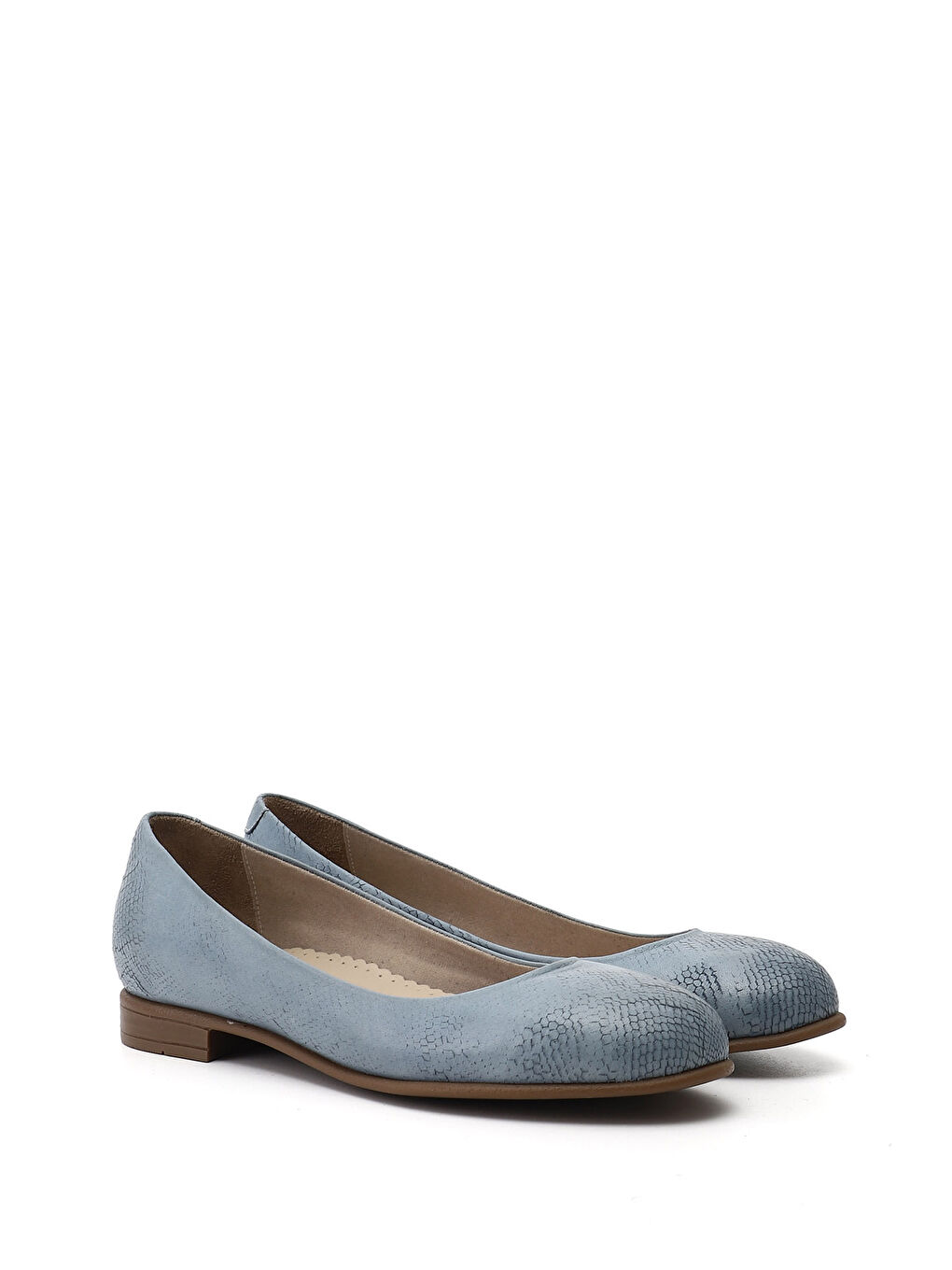 Mavi Kadın MAVİ Hakiki Deri Babet-1