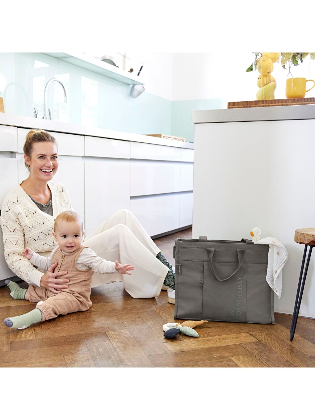 Tote Up Bebek Bakım Seyahat Çantası Anthracite-8