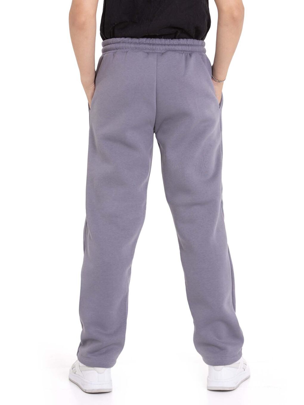 Gri Erkek Çocuk Çima Detaylı Şardonlu Eşofman Altı 21471-2