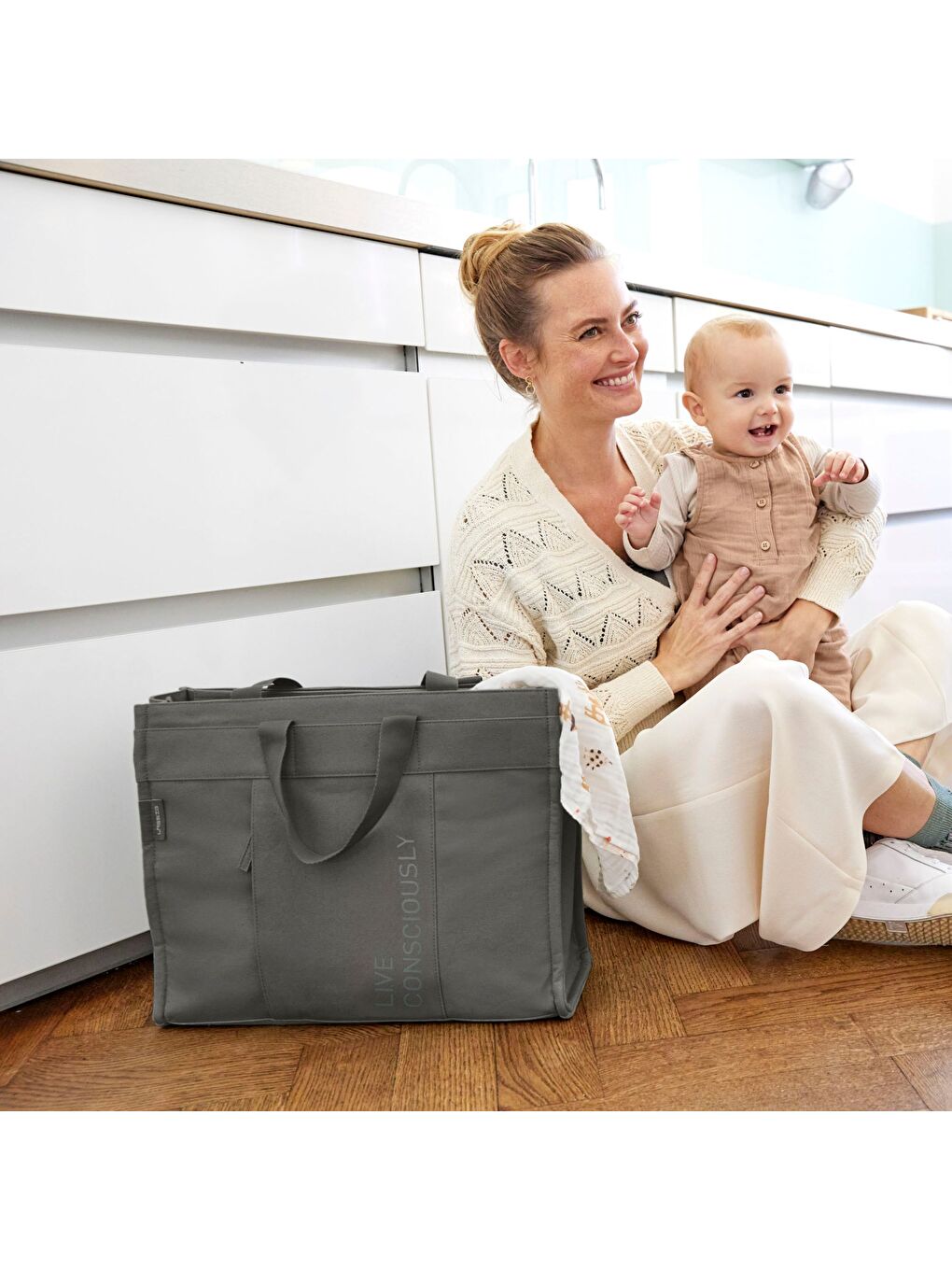 Tote Up Bebek Bakım Seyahat Çantası Anthracite-9