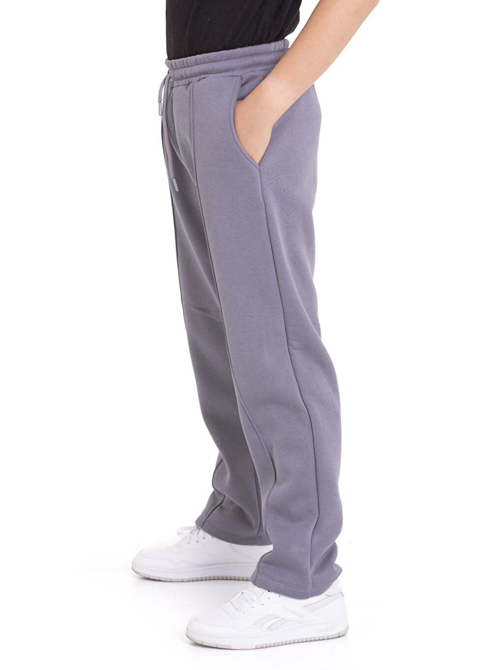 Gri Erkek Çocuk Çima Detaylı Şardonlu Eşofman Altı 21471-3