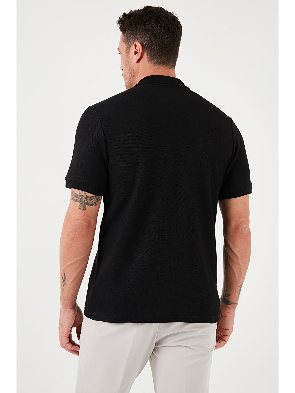 Gri Pamuklu Regular Fit Yarım Fermuarlı 3'lü Paket Polo Yaka %100 Pamuk Tişört 5902434S3-5