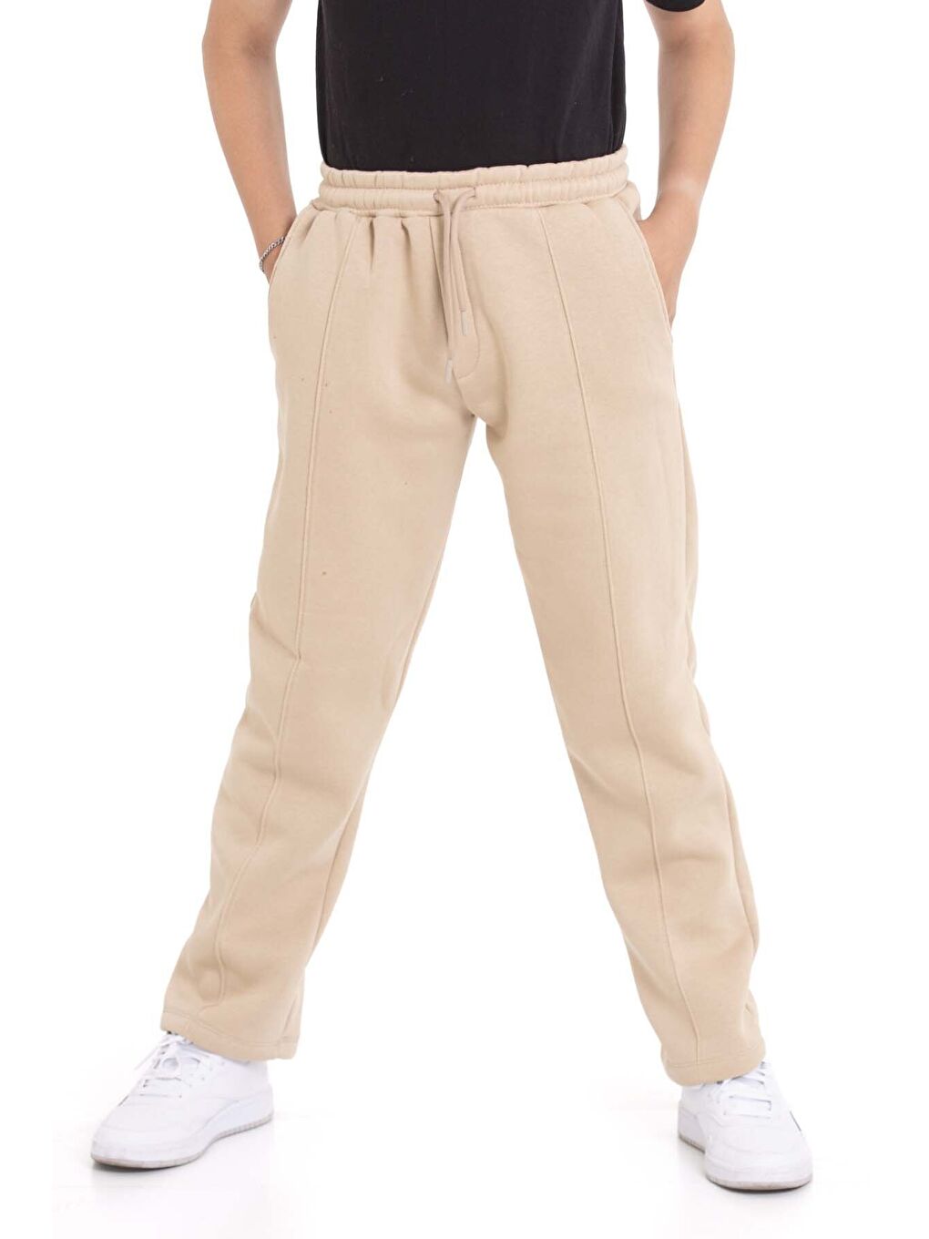 Bej Erkek Çocuk Çima Detaylı Şardonlu Eşofman Altı 21473-2