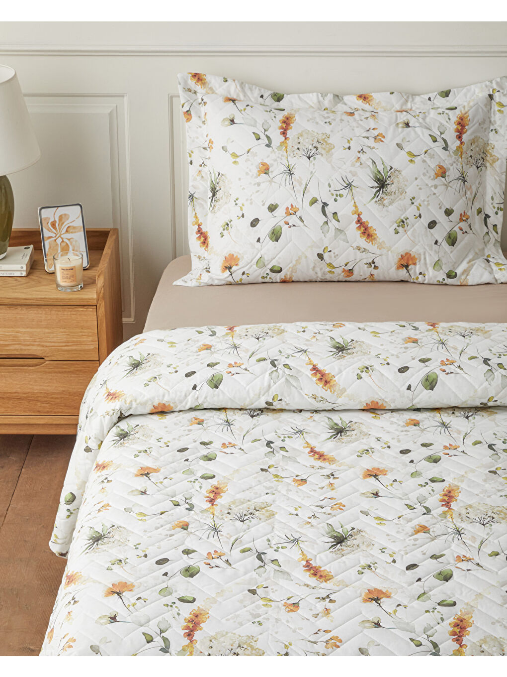 Solaya Bloom Çift Kişilik Complete Nevresim Takımı 200x220 cm Turuncu-1