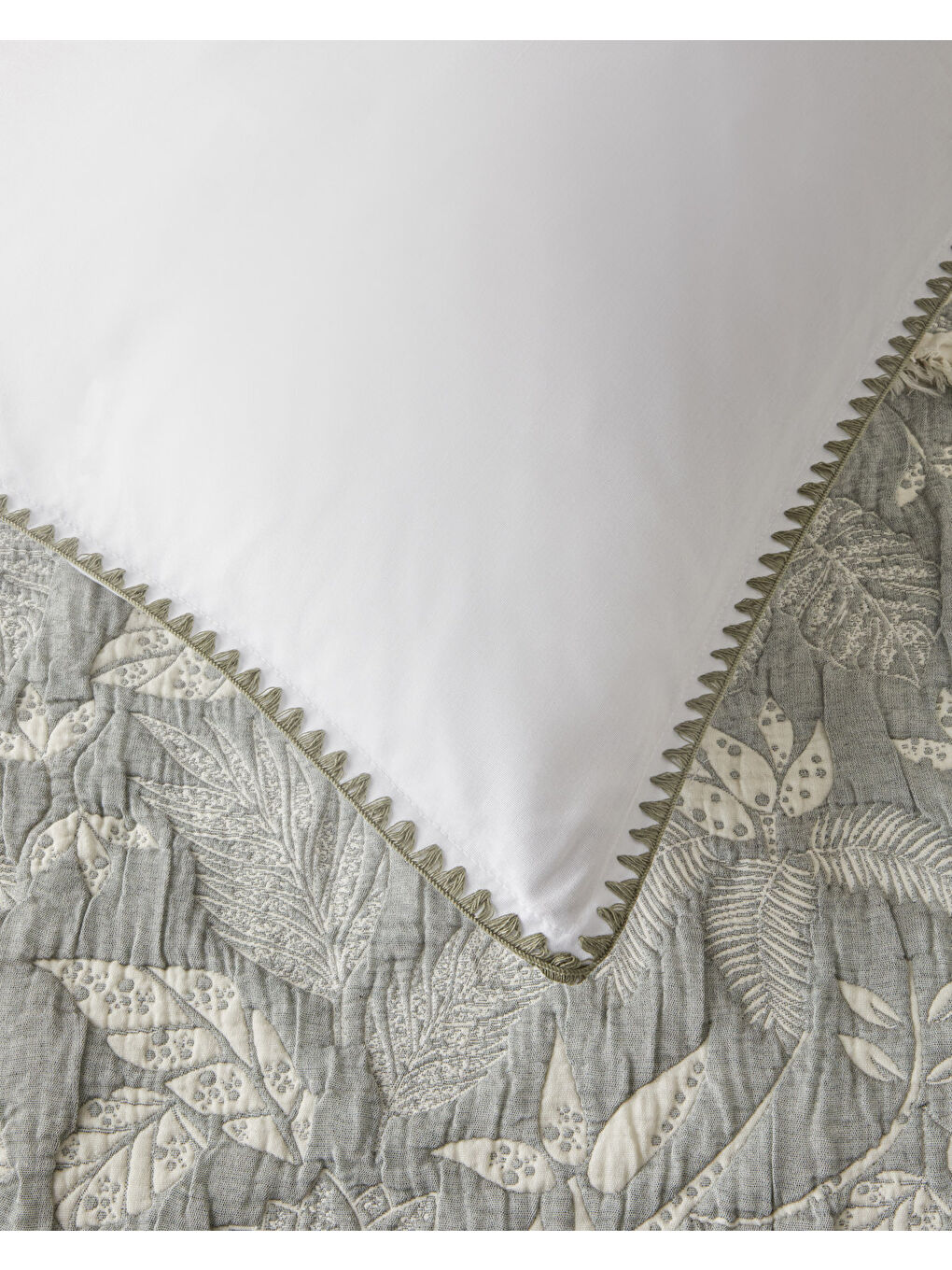 Eden Jardin Çift Kişilik Yatak Örtülü Nevresim Takımı 200x220 cm Gri-3