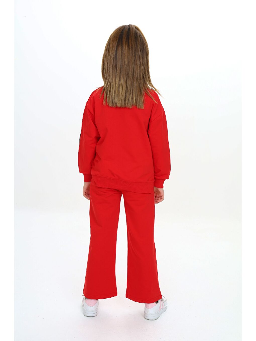 Kırmızı Kız Çocuk Nakışlı Eşofman Takım-3