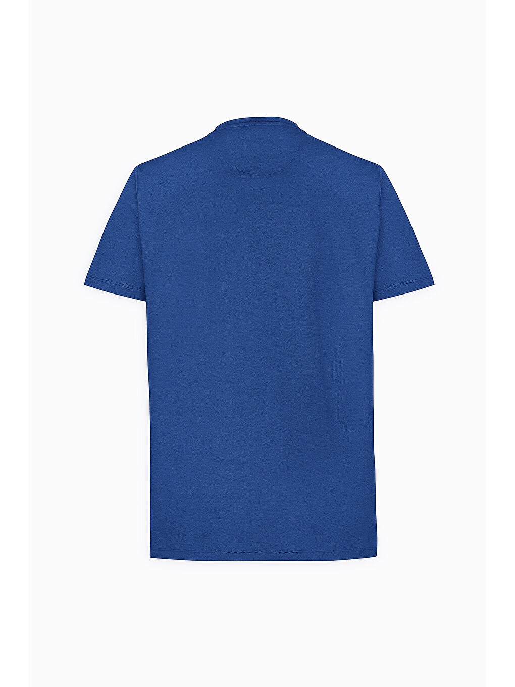 Erkek Lacivert Slim Fit Dar Kesim Bisiklet Yaka Pamuklu Tişört-7