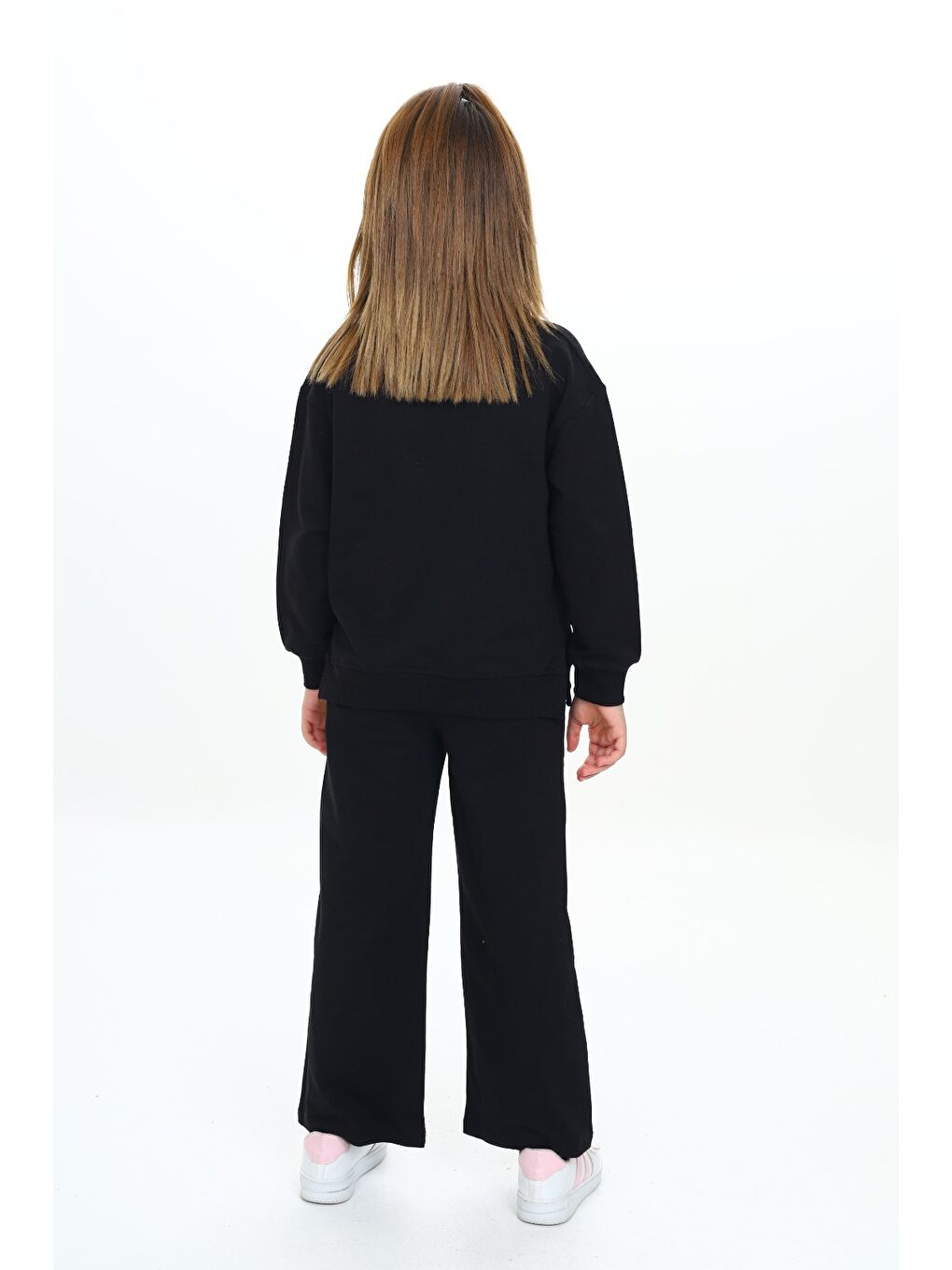 Siyah Kız Çocuk Nakışlı Eşofman Takım-2