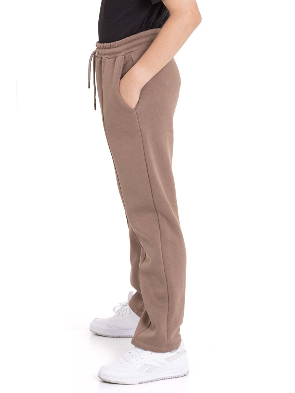 Kahverengi Erkek Çocuk Çima Detaylı Şardonlu Eşofman Altı 21472-2