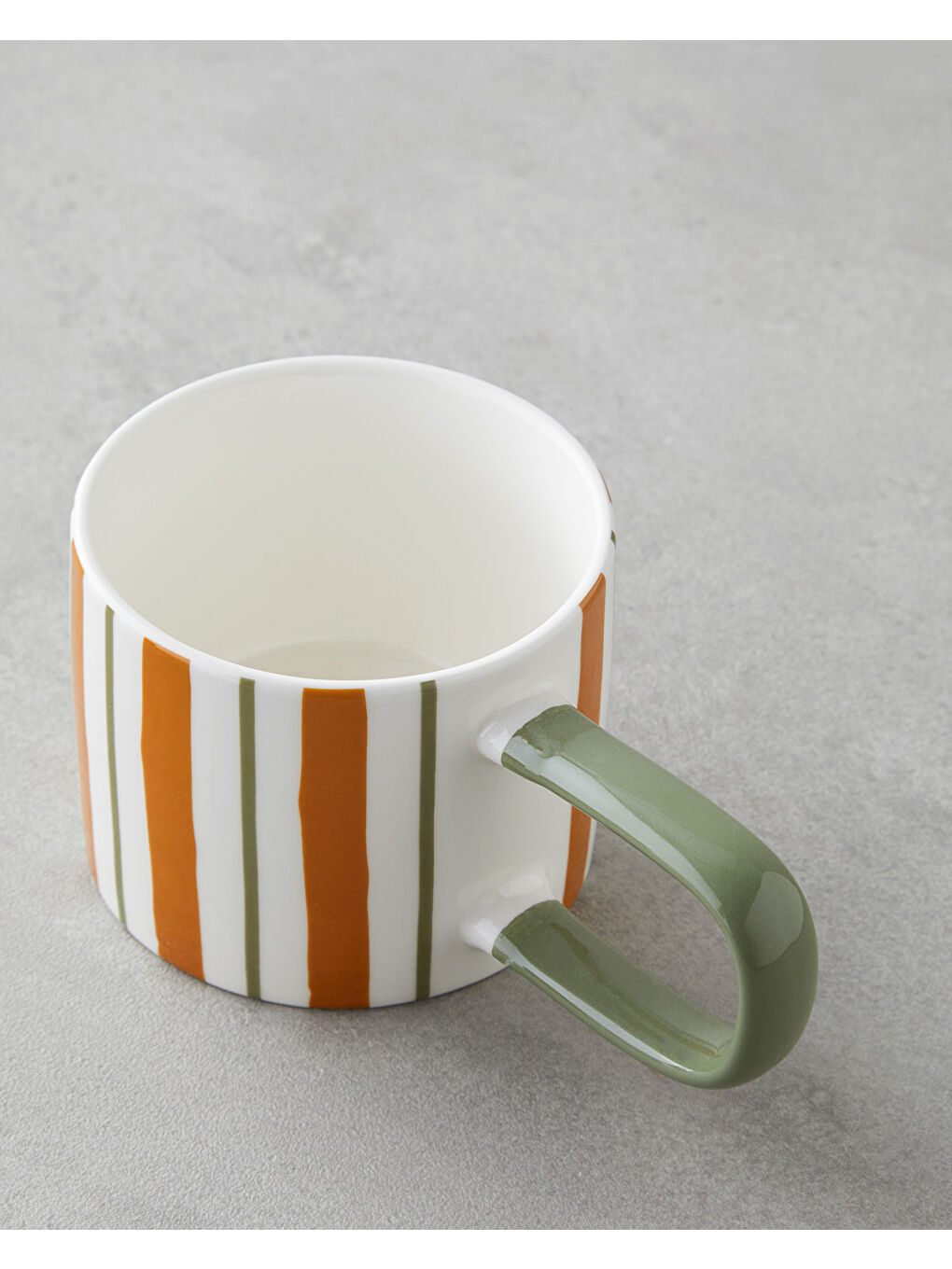 Dreamline New Bone China Kupa 290 ml Koyu Yeşil-Turuncu-1