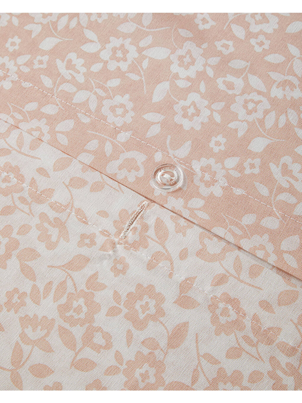 Pembe Lara Bloom Çift Kişilik Çarşaflı Nevresim Takımı 200x220 cm Pudra-4