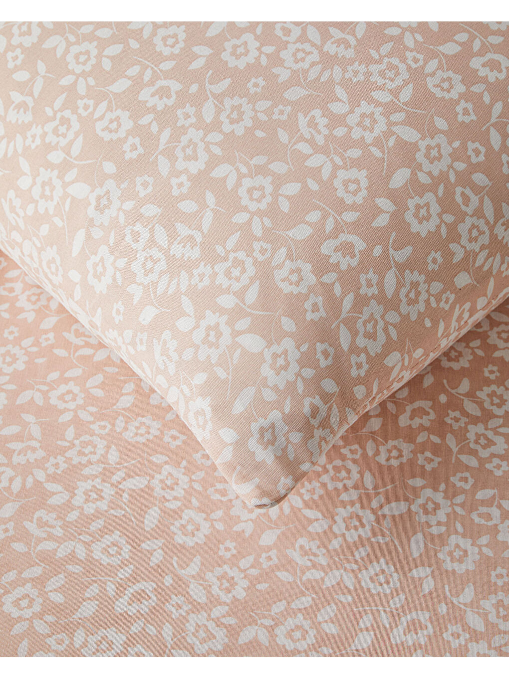 Pembe Lara Bloom Çift Kişilik Çarşaflı Nevresim Takımı 200x220 cm Pudra-5