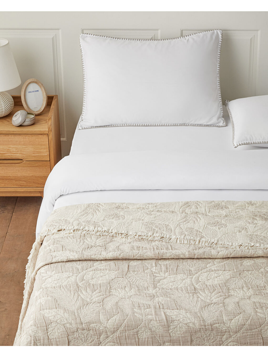 Eden Grace Çift Kişilik Yatak Örtülü Nevresim Takımı 200x220 cm Bej-1