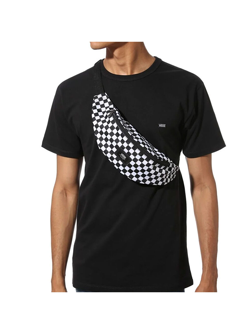 Siyah Mini Ward Cross Body Göğüs Çantası Black-White Check VN0A45GXHU01-1