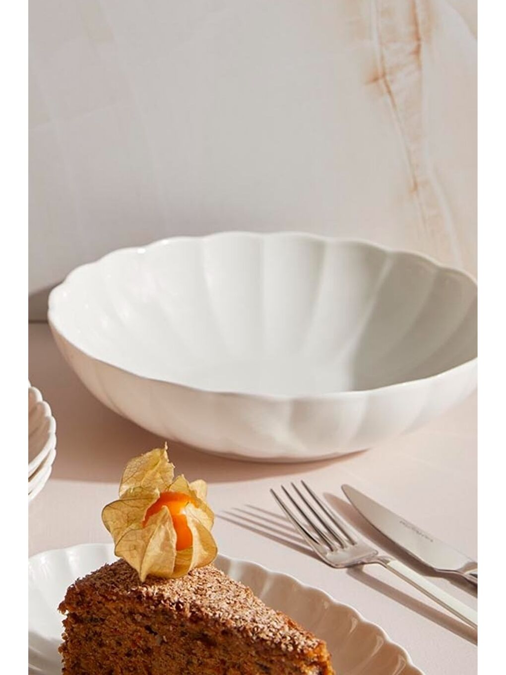 Karışık Bone Luz Krem Bowl Kase 25x6cm 2000ml 6 lı BNLZF25KS00-1