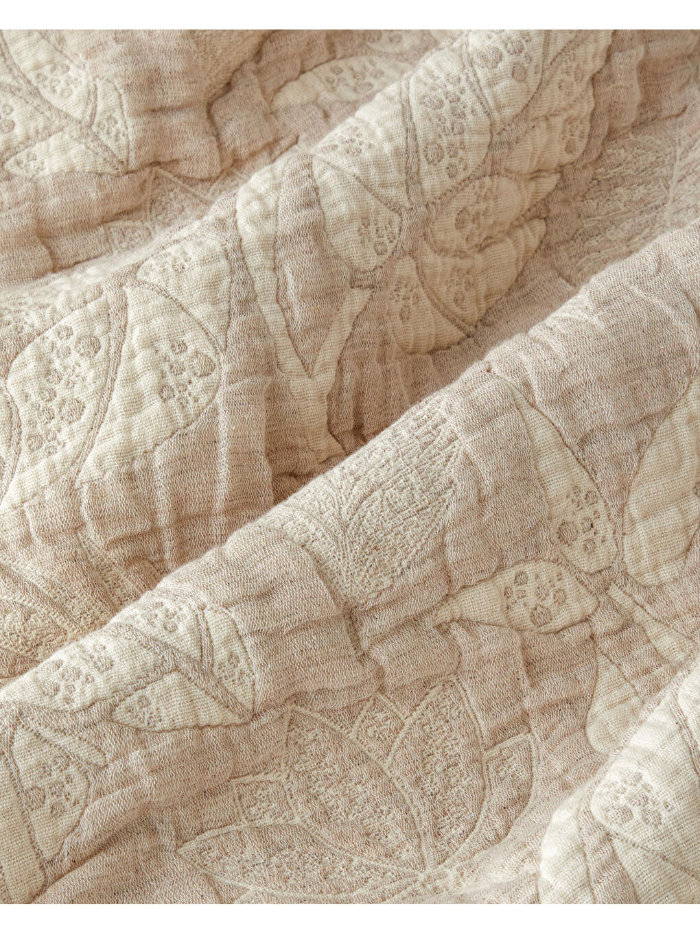 Eden Grace Çift Kişilik Yatak Örtülü Nevresim Takımı 200x220 cm Bej-4