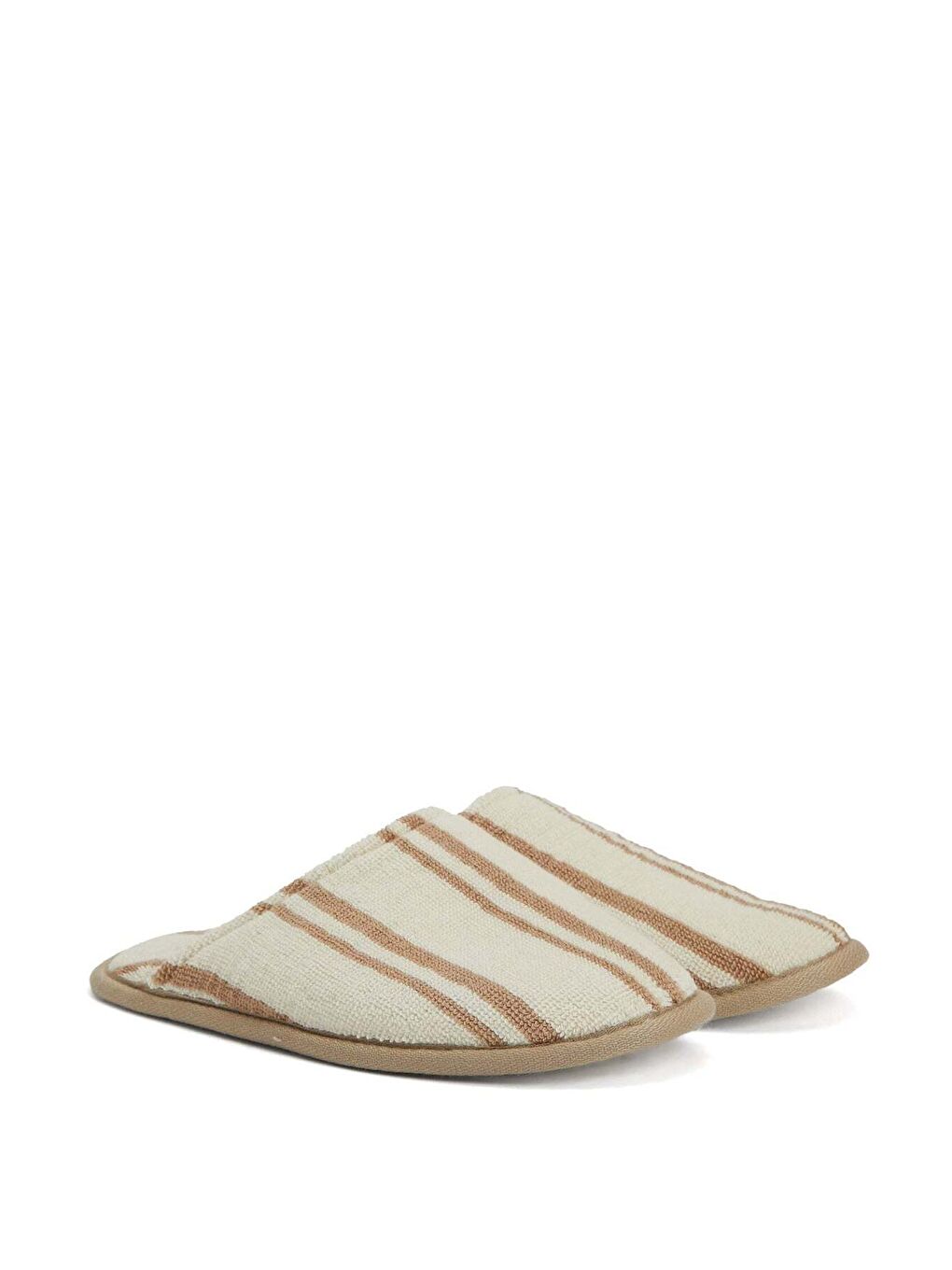 Kahverengi In Lines İpliği Boyalı Unisex Terlik Mocha