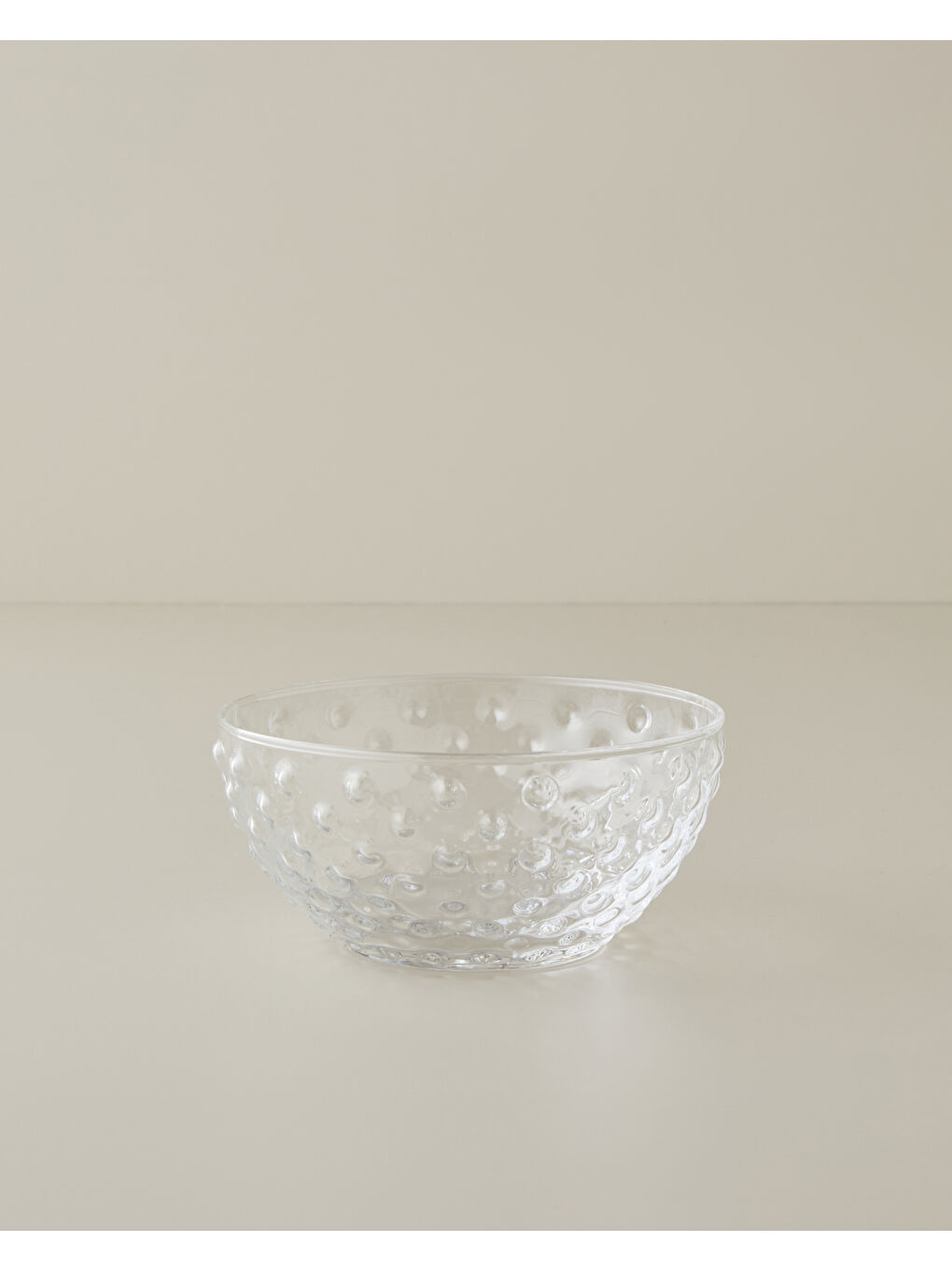 Renksiz Bubbles Cam Kase 14 cm Şeffaf