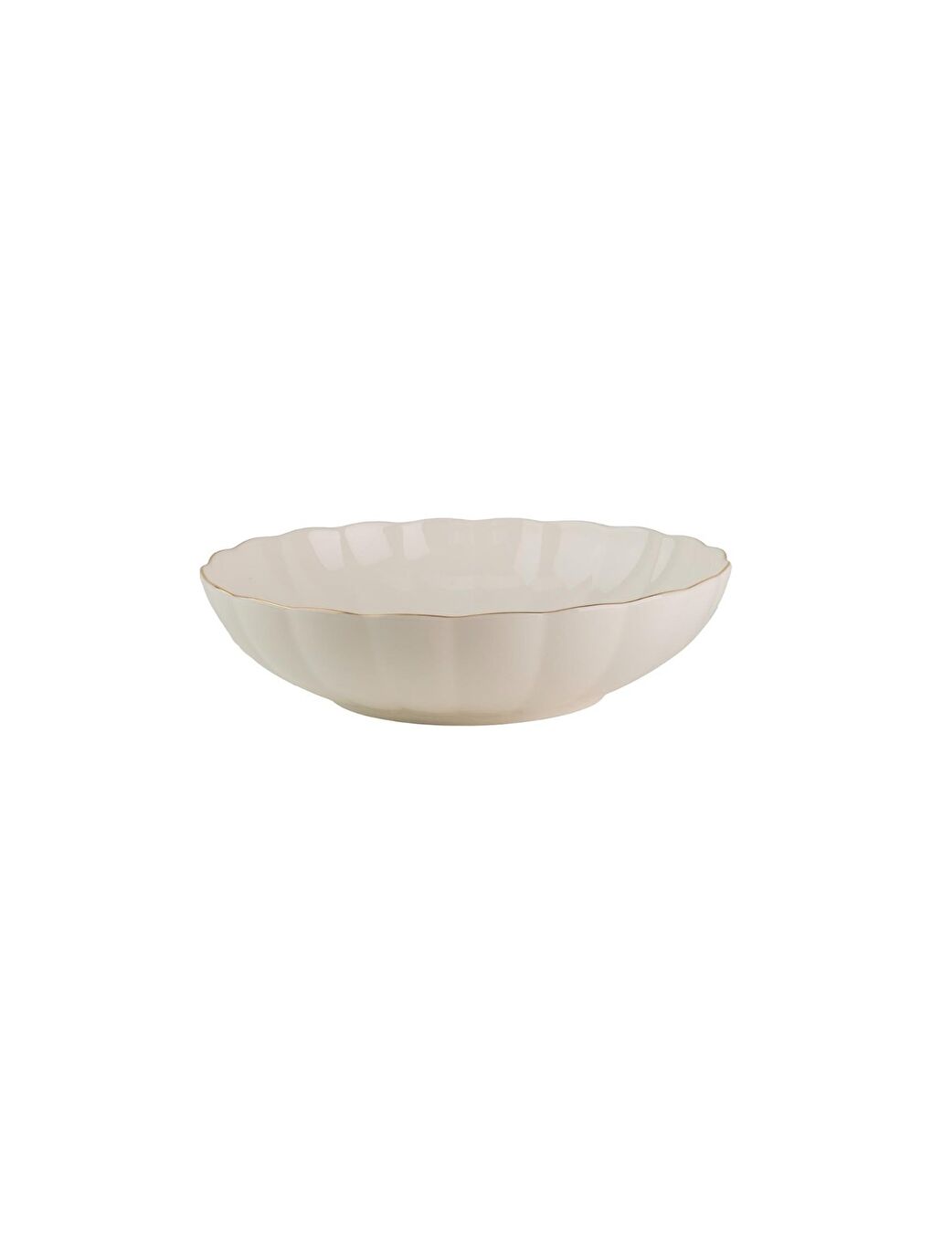 Karışık Bone Luz Altın Yaldzlı Bowl Kase 25x6cm 2000ml Tekli BNLZF25KS00-5