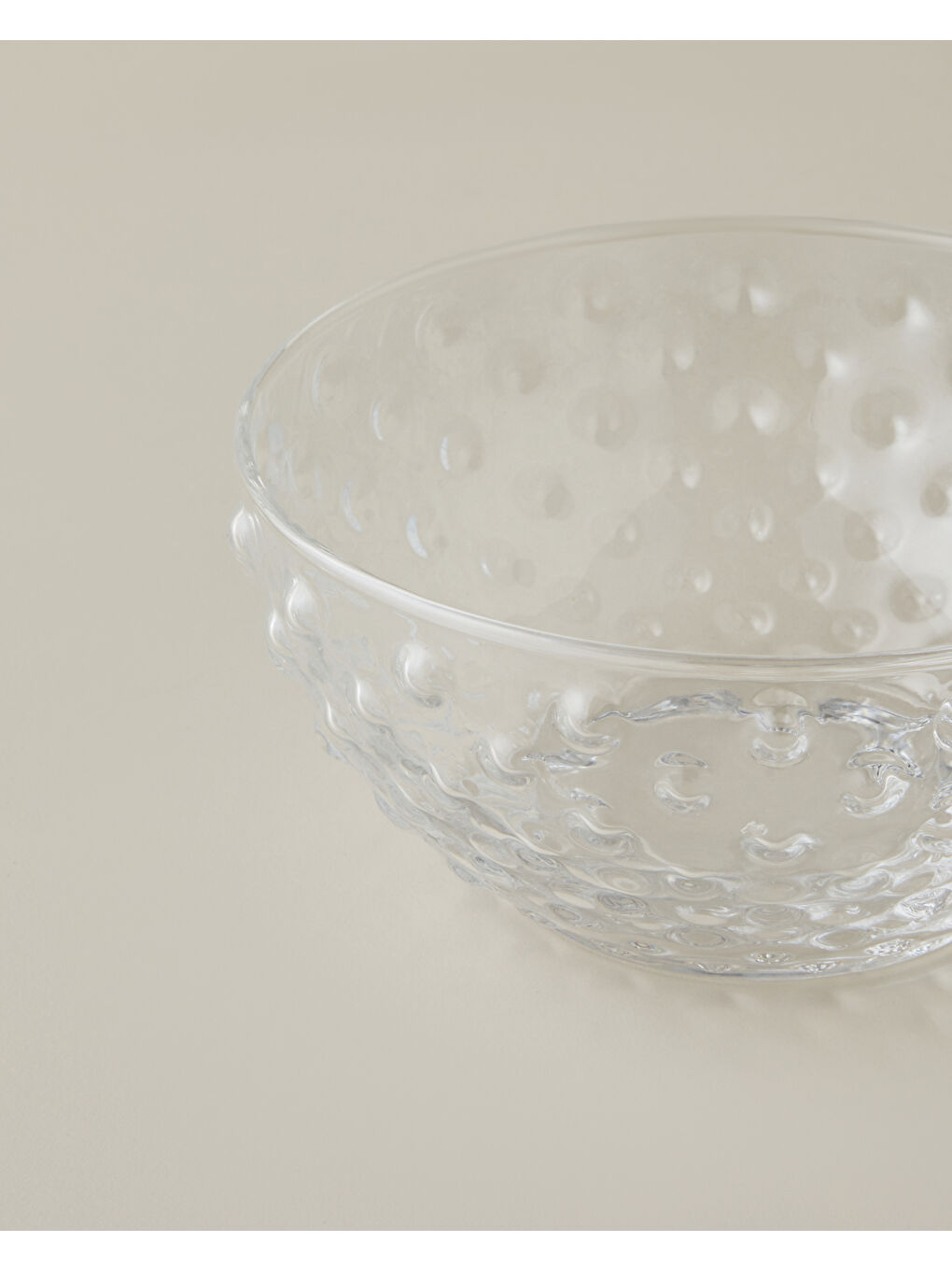 Renksiz Bubbles Cam Kase 14 cm Şeffaf-2