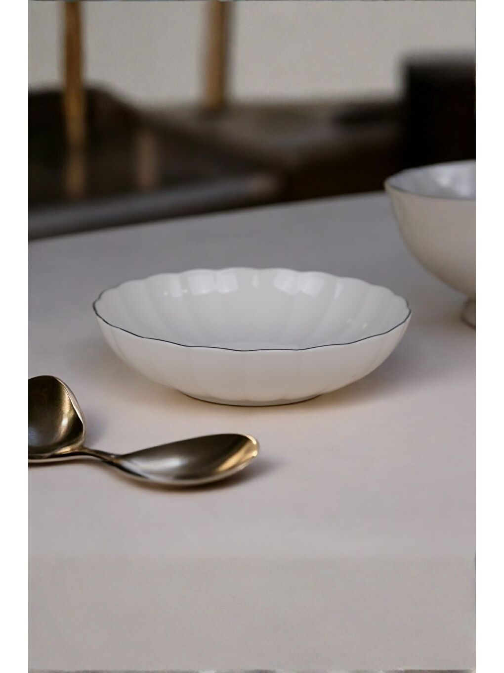 Karışık Bone Luz Platin Fileli Bowl Kase 25x6cm 2000ml Tekli BNLZF25KS00