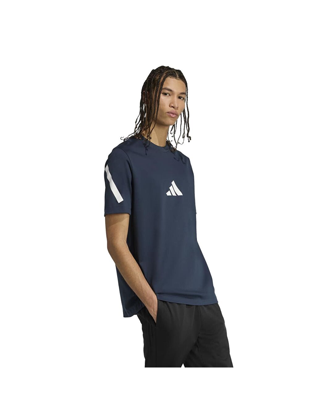 Z.N.E. Erkek Lacivert Yuvarlak Yaka Tişört-2