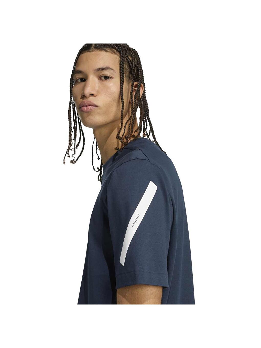 Z.N.E. Erkek Lacivert Yuvarlak Yaka Tişört-4