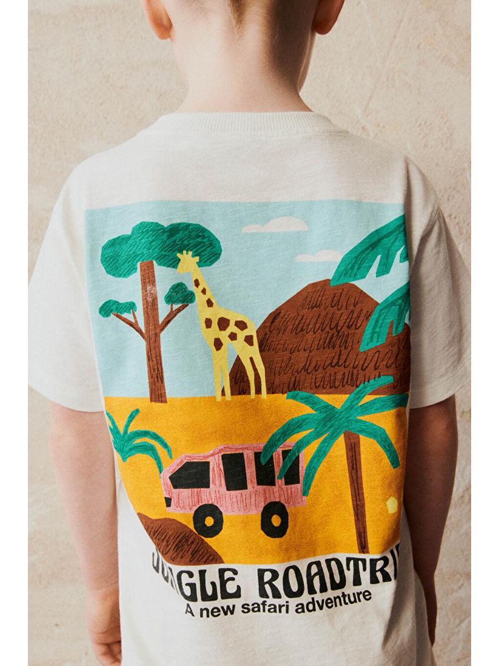 Karışık Jungle Roadtrip Baskılı Erkek Çocuk Tişört Ve Çizgili Pantolon Takım - Rahat Ve Tarz Kombin-1