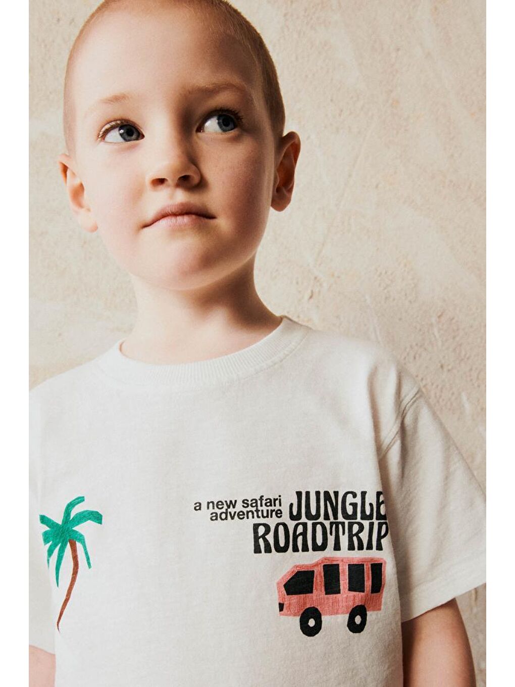 Karışık Jungle Roadtrip Baskılı Erkek Çocuk Tişört Ve Çizgili Pantolon Takım - Rahat Ve Tarz Kombin-2