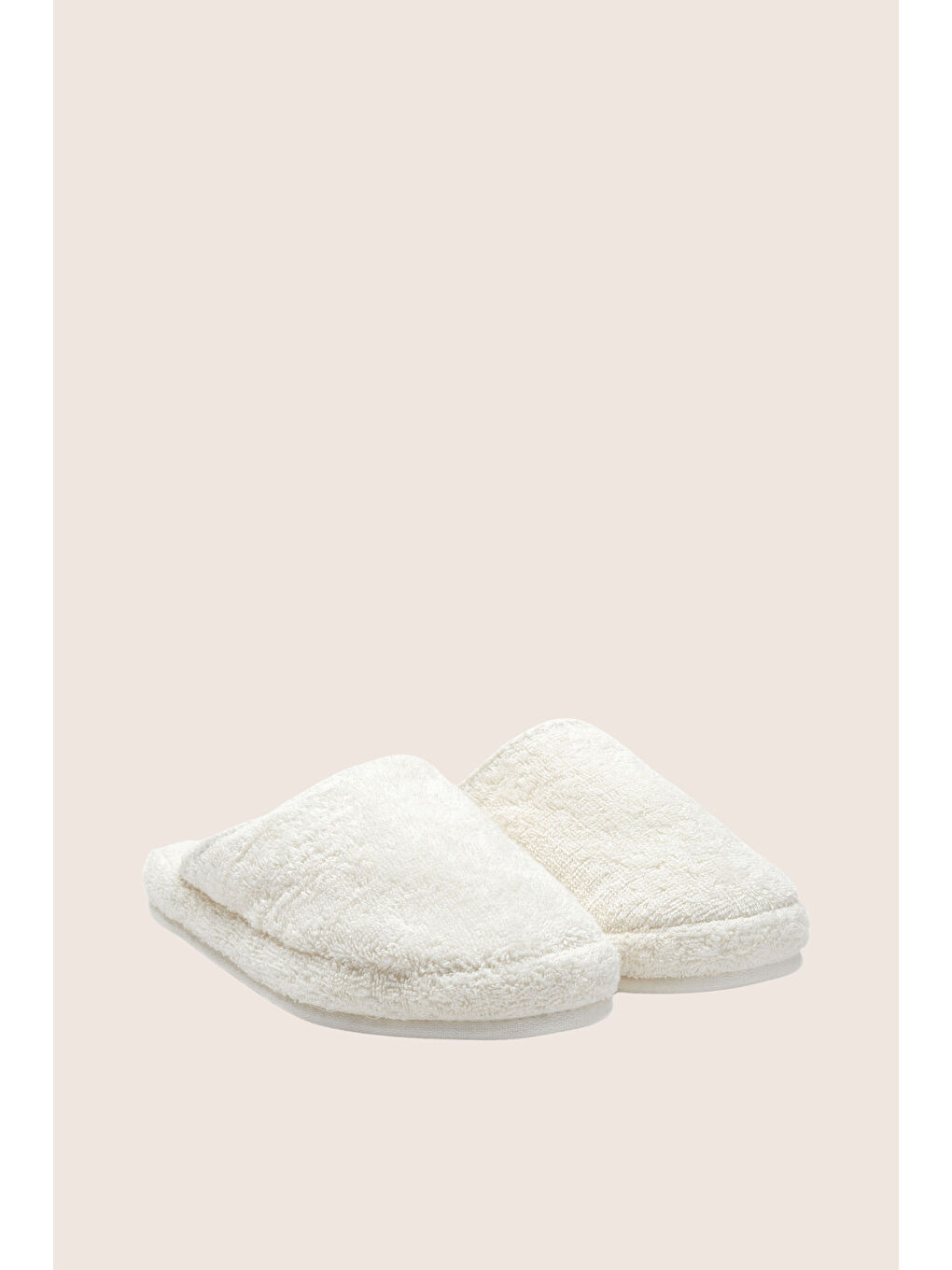 Ekru Marble  %100 Pamuk Unisex Havlu Terlik Krem