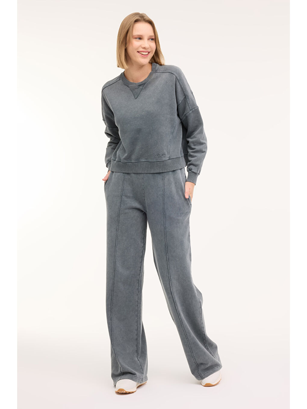 Gri WL BIRDIE 16SS407 4PR Antrasit Kadın Sweatshirt