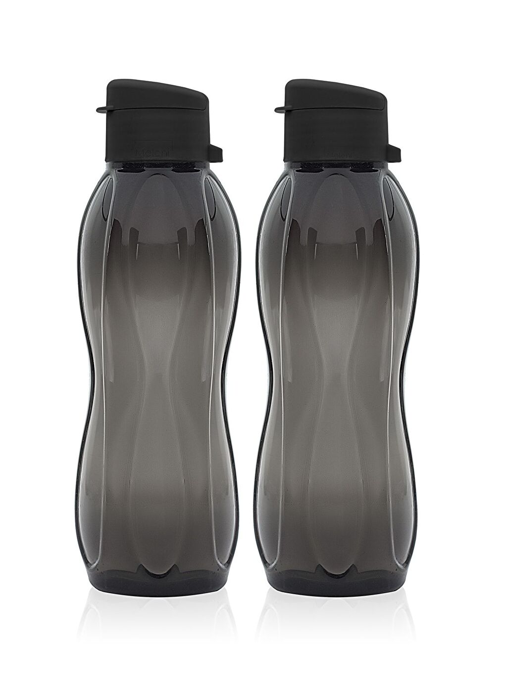 2'li Set Eko Şişe Suluk Pratik Kapak Matara 2x 750 ml Siyah