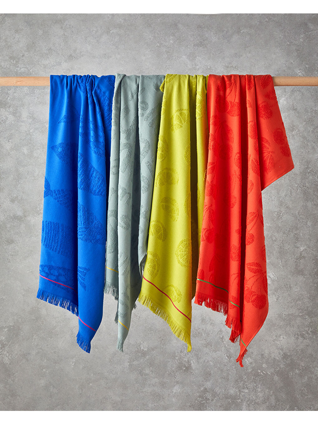 Yeşil Dynamic Word Pamuklu Plaj Havlusu 70x140 cm Sage-3