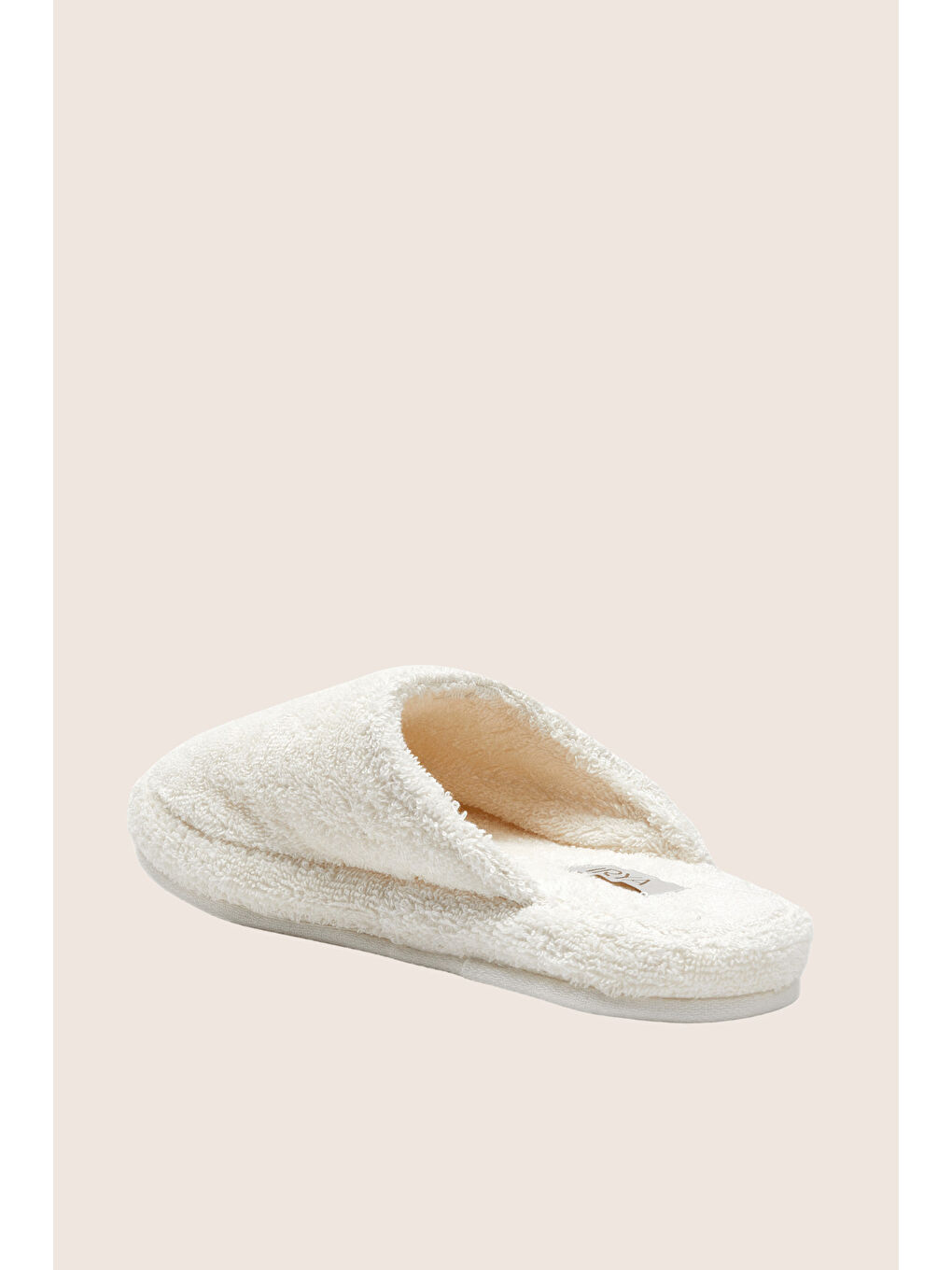 Ekru Marble  %100 Pamuk Unisex Havlu Terlik Krem-2