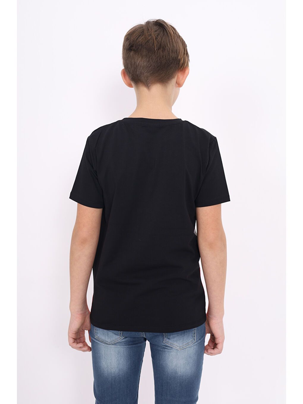 Siyah Erkek Çocuk Escape Baskılı Garnili Tişört-3