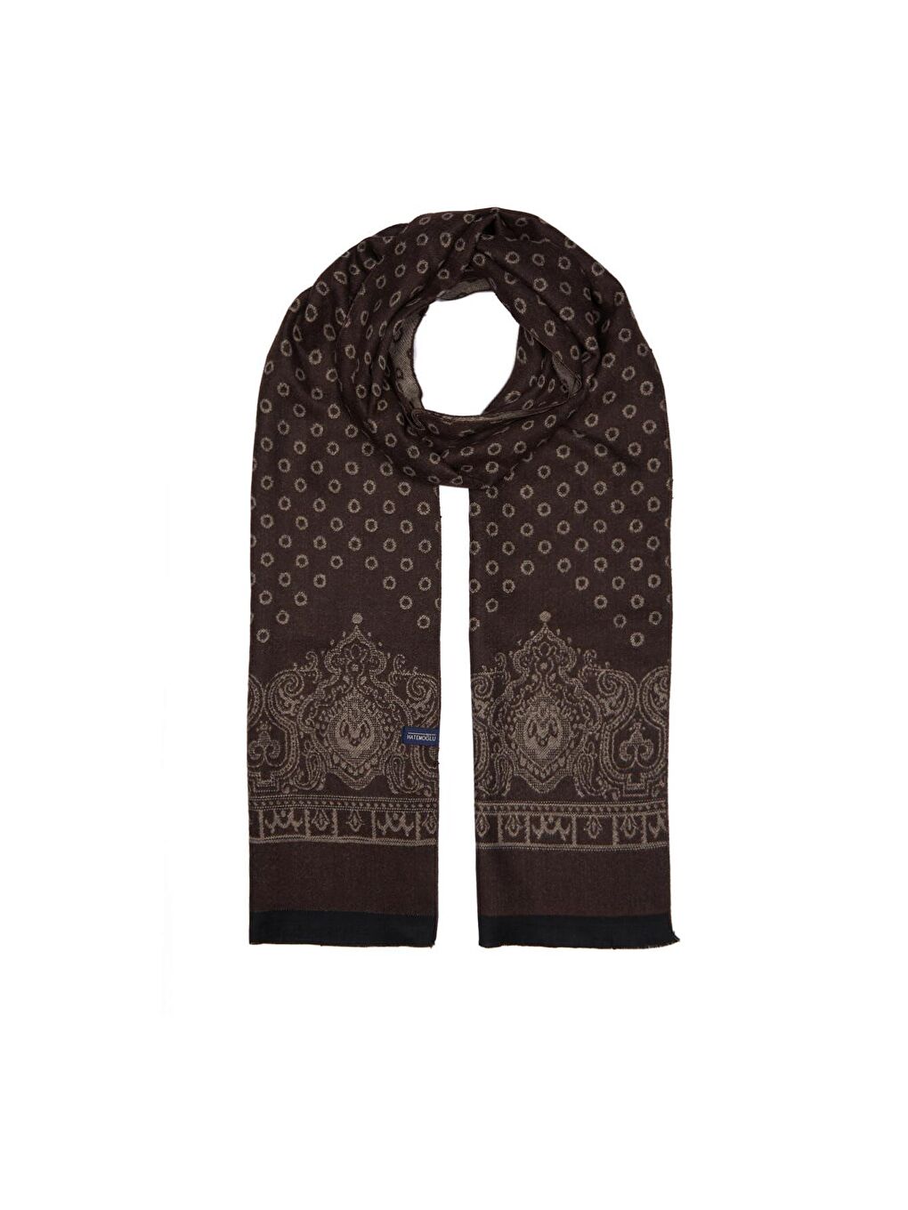 Kahverengi Desenli Atkı