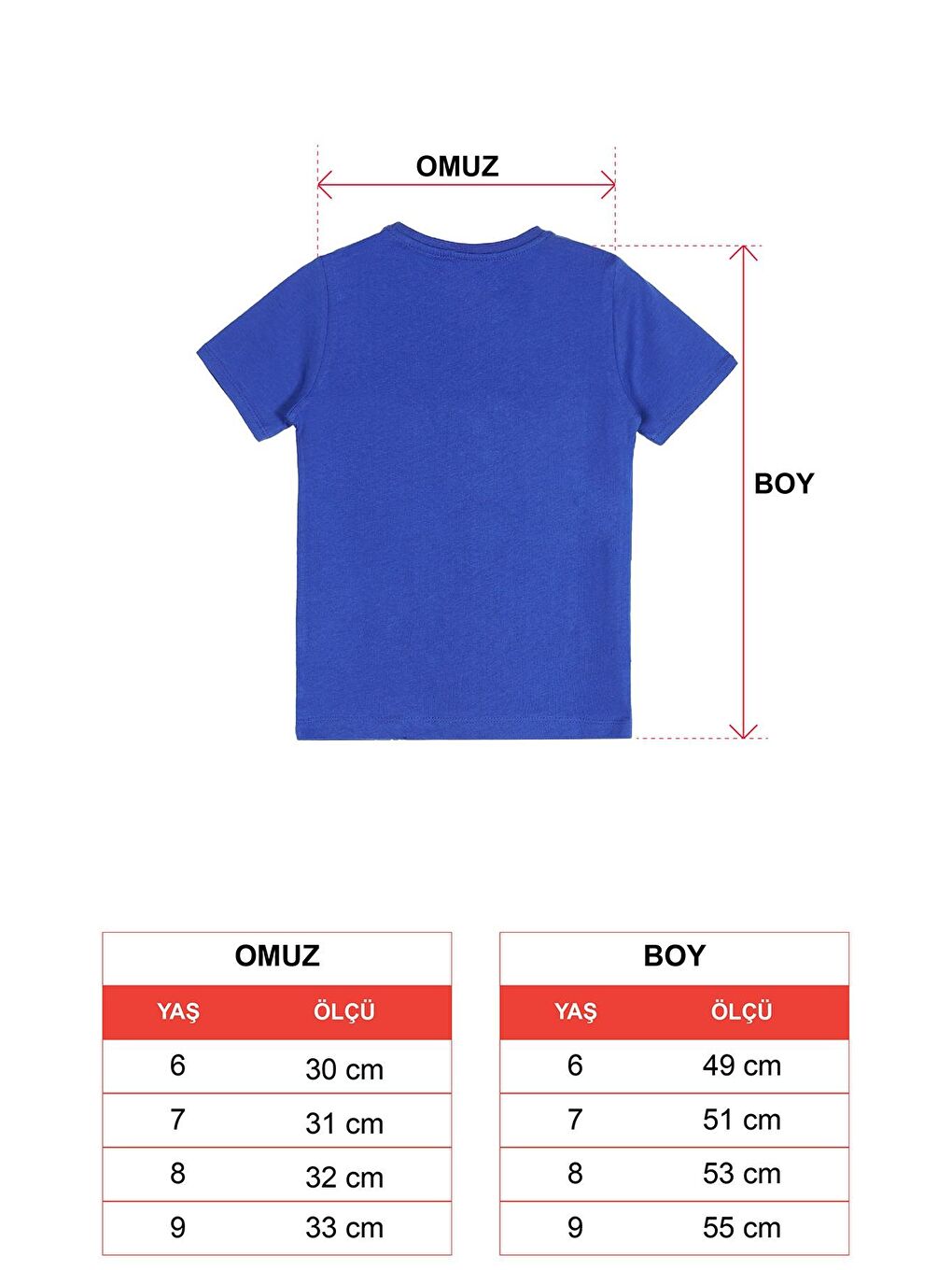Mavi Bisiklet Yaka Kısa Kollu Futboll Baskılı Erkek Çocuk Tişört-4